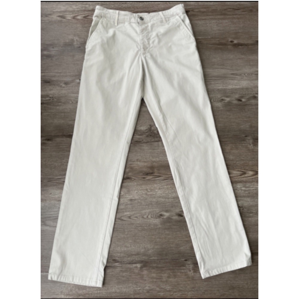 AG Adriano Goldschmied Lux Khaki Tailored Trouser Mens Actual 32x32 Beige Slim